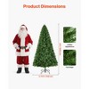 VEVOR Christmas Tree,6ft Artificial Xmas Tree, Full Holiday Decor Trees with 1250 Branch Tips & Sturdy Metal Base for Party Office Decoration, Green - 3 of 4
