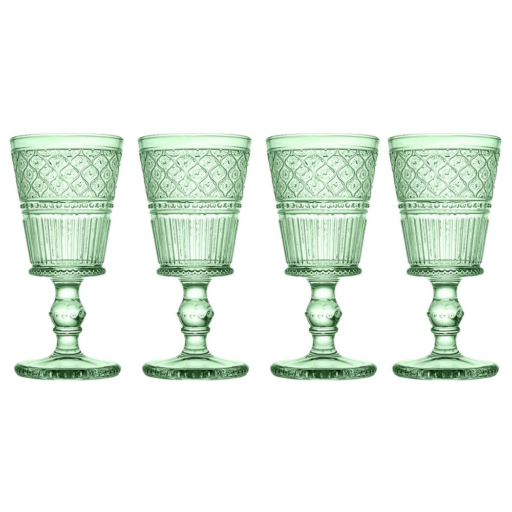 Photos - Glass Godinger Silver Set of 4 Claros Goblets Green