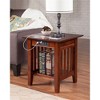 AFI Furnishings Mission End Table Set of 2 with Charger AW - 2 of 4