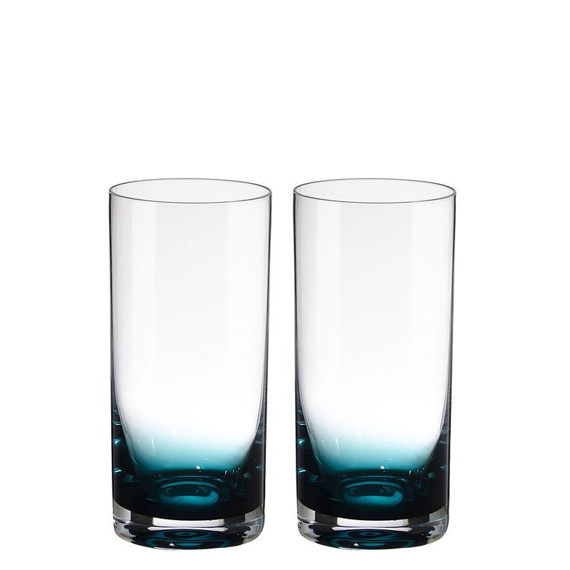 NutriChef 2 Pcs. of Highball Drinking Glass - Heavy Base and Tall Glass Tumbler for Water, Wine, Beer, Cocktails, Whiskey, Juice, Bars, 1 of 4