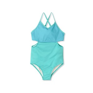 Lands' End Kids Wrap Seersucker One Piece Swimsuit - 1 of 2