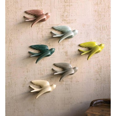 VivaTerra Ceramic Bird Wall Decor