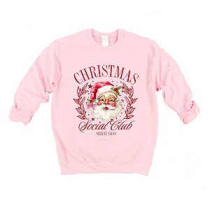 Simply Sage Market Women's Graphic Sweatshirt Christmas Social Club Santa - 1 of 4