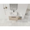Vynxaria 42 in. Single Modern White Oak Plywood Bath Vanity with White Flat Stone Counter KD-PACKING Ready to Assemble - 4 of 4