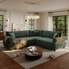 GDFStudio Keene 6-Seater L-Shaped Chenille Sectional Sofa Bed with Pull-Out Sleeper - 2 of 4