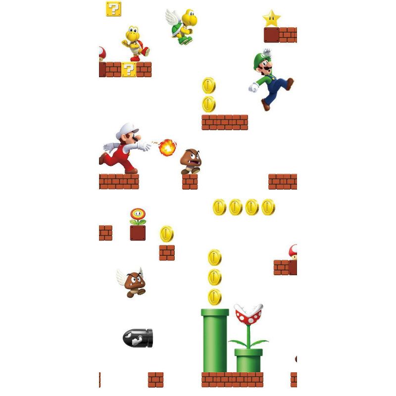 Nintendo Super Mario Peel and Stick Kids&#39; Wallpaper - Roomates, 1 of 9