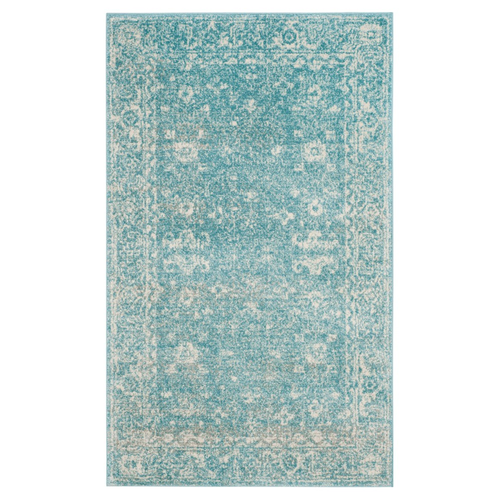 3'x5' Asteria Evoke Rug Light Blue/Ivory - Safavieh