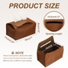 Unique Bargains PU Leather Home Car Office Decorative Tissue Box Holder - 2 of 4