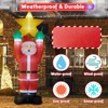 Itopfox 1 Piece 13.78FT Giant Christmas Inflatable Santa Claus Raising Star Built in LED Lights Outdoor Yard Garden Holiday Decor - 3 of 4