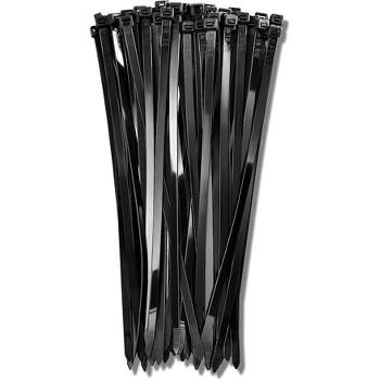 VELCRO One-Wrap Cable Ties, Black Cord Organization Straps, Thin Pre-Cut  Design, 23 x 7/8 3 Count