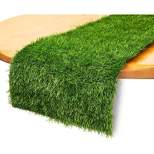 Juvale 14x48" 14x48" Faux Grass Artificial Table Runner for Table, Sports, Birthday Party Decorations, Wedding Banquet