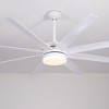 Bella Depot 65" Modern Wihte Ceiling Fan with LED Light and Remote - 2 of 4