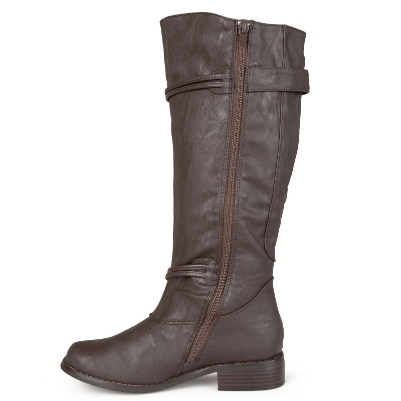 Journee Collection Womens Harley Stacked Heel Riding Boots, 3 of 11