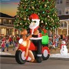 Whisen 7FT Hanging Christmas Inflatable Santa with Dog, Christmas Blow Up Decoration with Built-in LED Lights - 3 of 4