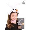 HalloweenCostumes.com One Size Fits Most  Girl  Nightmare Before Christmas Zero Plush Headband & Collar Kit, White/Orange/Pink - 4 of 4