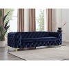 MINIMORE Modern Style Ghaleb 93.3"W  3Seater Square Arms Chesterfield Sofa - 3 of 4