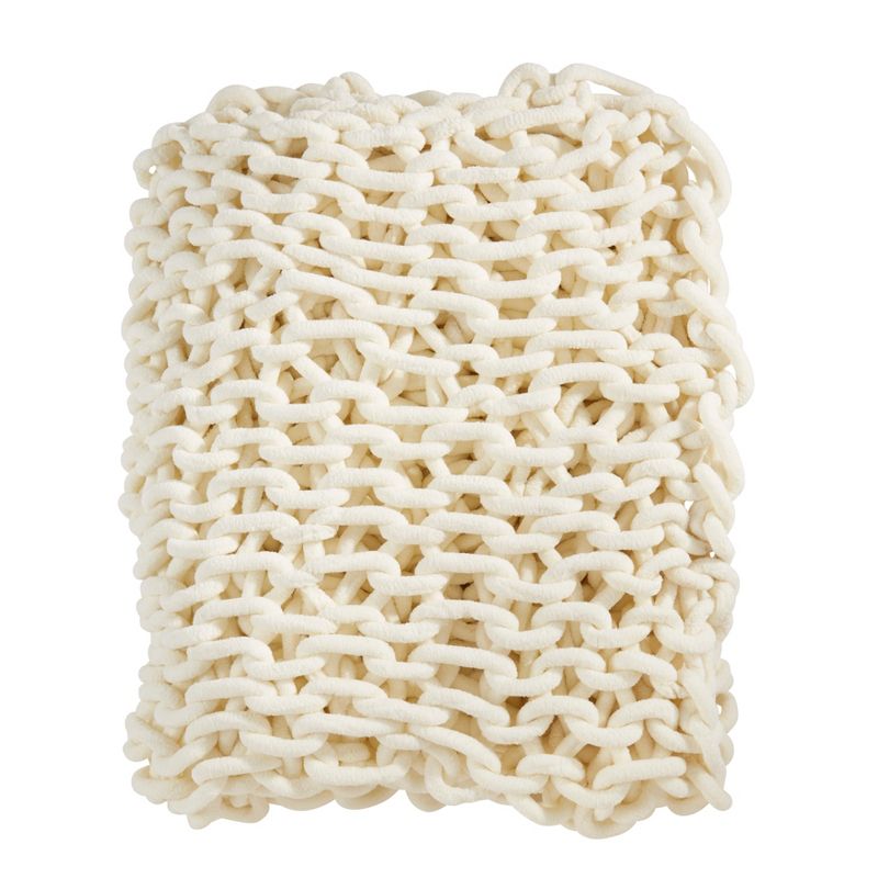 Saro Lifestyle Textured Chunky Knit Cozy Throw, 1 of 4