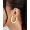 SHINE by Sterling Forever 2" Sparkle Hoop Earrings - 2 of 4