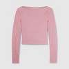 Women's Long Sleeve Ribbed Boat Neck Top - Wild Fable™ - 4 of 4