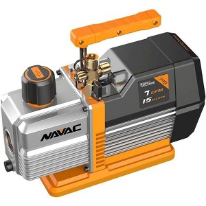 NAVAC NP7DP Vacuum Pump - Dual-Stage AC Motor - A/C Vacuum Pump Kit - Ideal for HVAC Applications - 15 Microns -  Pro Series - 7 CFM Flow Rate - 1 of 4