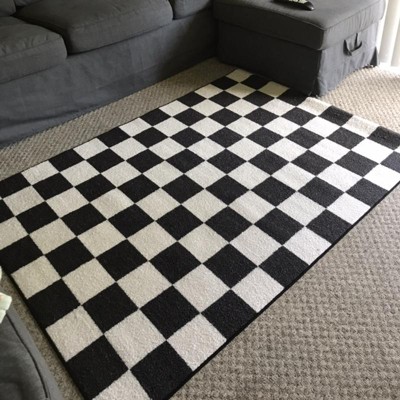 Checkerboard Rug Small Home Décor Area Rug Checkered Rug 