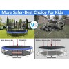 BestParts 15FT Pumpkin-Style Outdoor Trampoline with Safety Net, Basketball Hoop & Ladder, ASTM Certified - 3 of 4