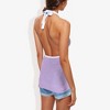 Anna-Kaci Women's Halter Neck Knit Tank Top with V-Neck Wrap Design and Side Tie Detail Top - 2 of 4