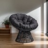 KTMBDW 38" Ergonomic Swivel Wicker Papasan Chair with Thick Tufted Cushions, 360 Degree Rotatable Chairs for Living Room, Bedroom, Reading Room - 2 of 4