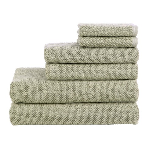 American Soft Linen 6 Piece Towel Set, 100% Cotton Bath Towels For  Bathroom, Sage Green : Target