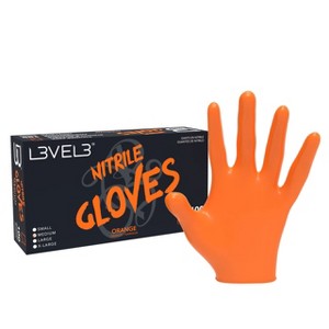 L3 Level 3 Nitrile Gloves - Professional Heavy Duty Disposable Gloves - Latex Free - Fits Snug - Box of 100 - 1 of 4