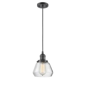 Fulton - 1 Light Cord Hung Mini Pendant In Industrial Style-10 Inches Tall and 7 Inches Wide - 1 of 1