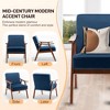26"W Mid-Century Modern Wingback Accent Chair with Extra-Thick Backrest, Rubber Wood Frame Lounge Chair for Living Room - 2 of 4