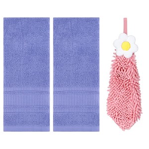 REGALWOVEN 3 Pcs Solid Soft Absorbent Hand Towels for Bathroom - 1 of 4