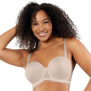 Lily of France Womens Gel Touch Strapless Push Up Bra, 34C, Barely Beige 
