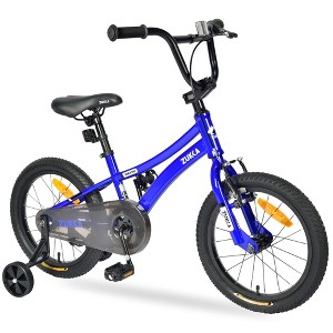 Vynxaria 16-Inch Kids' Bike with Training Wheels - Red, Orange, Blue, Yellow for Ages 4-7 - 1 of 4