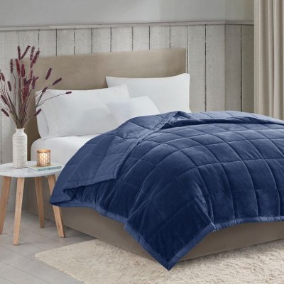 Sapphtopaz Reversible Plush to Microfiber Blanket, Temperature-Regulating Blanket, HeiQ Smart Temperature Down Alternative Blanket, Throw Blanket