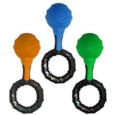 Multipet Double-Headers Microphone - Durable TPR Rubber Dog Toy in Various Colors