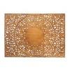 Set of 3 Wooden Floral Handmade Intricately Carved Wall Decors with Mandala Design - Olivia & May - image 2 of 4