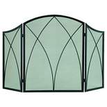 Pleasant Hearth Arched Fireplace Screen Black