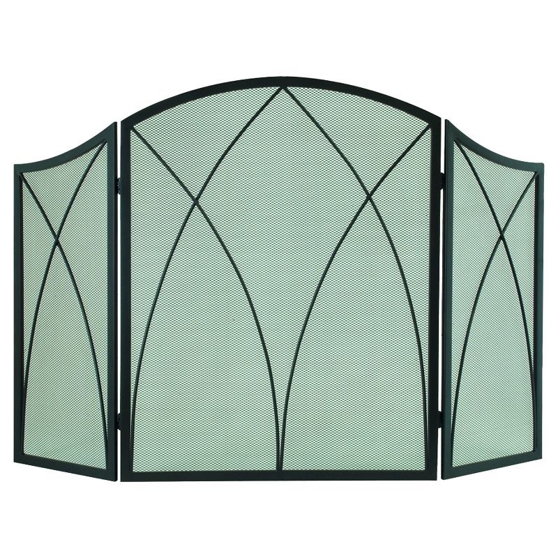 Pleasant Hearth Arched Fireplace Screen Black, 1 of 7