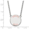 Black Bow Jewelry Sterling Silver Delta Zeta Greek Life Necklace 18 Inch - 2 of 4