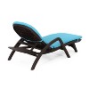 NicBex Solid Wood Patio Chaise Lounge Chair with Comfort Cushion, Outdoor Recliner for Beach, Pool, Garden, Blue - 4 of 4