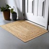 Hand Woven Jute Braided Rug 24x36 Inches Reversible Boho Entry Area Kitchen Living Room Farmhouse Indoor Outdoor - 3 of 4