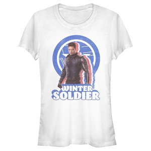 Juniors Womens Marvel The Falcon and the Winter Soldier Retro Bucky T-Shirt - 1 of 4