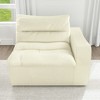 Vynxaria Bean Bag Seats - Beige Armrest Lounger, Ergonomic Floor Sofa Chair for Living Room & Bedroom (Right-Side Support) - 2 of 4