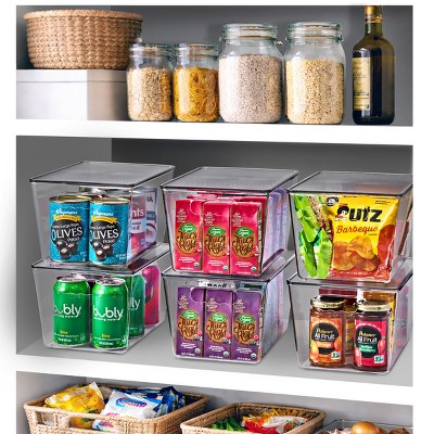 Sorbus 10 Pack Large Clear Stackable Storage Containers with Lids for Kitchen, Pantry,Cabinet Organization — фото 2