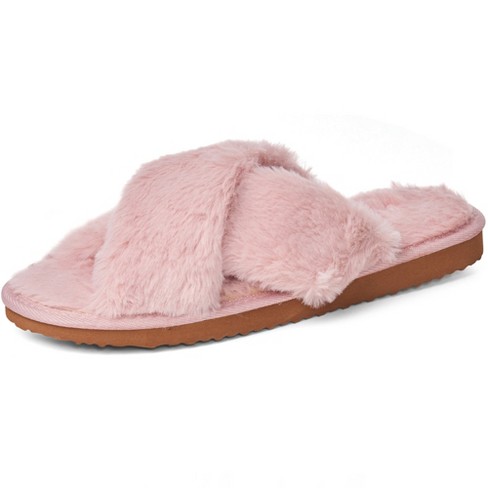 Alpine Swiss Fiona Womens Fuzzy Fluffy Faux Fur Slippers Memory Foam ...