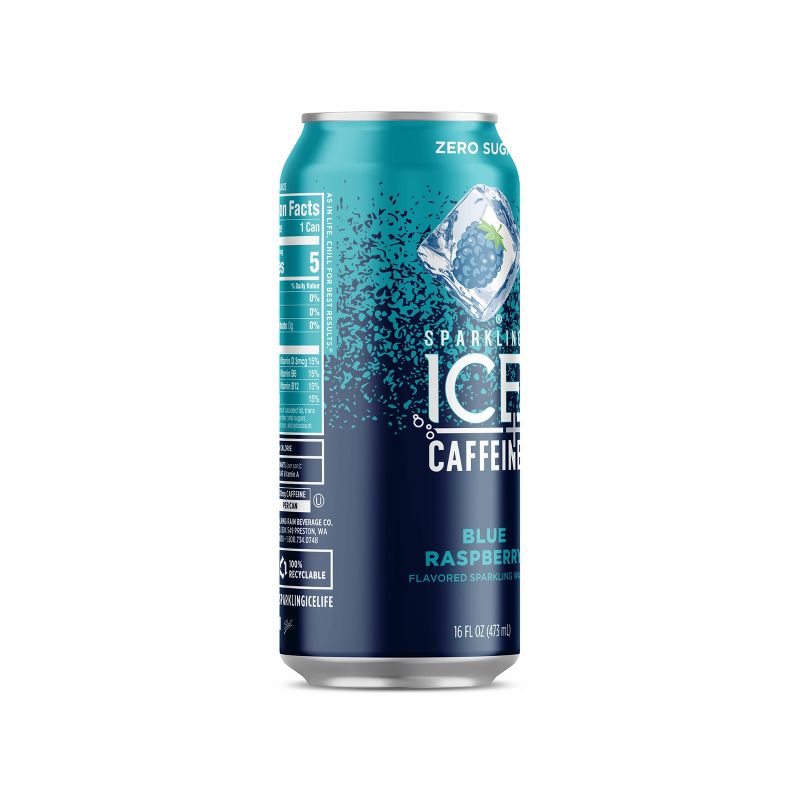 Sparkling Ice +Caffeine Blue Raspberry - 16 fl oz Can, 4 of 10