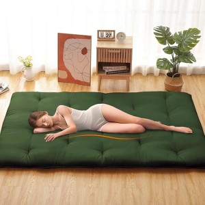 TackView Japanese Futon Floor Mattress, Tatami Mat Foldable Japanese Floor Bed Roll Up Mattress Camping Sleeping Pad for Dorm RV Travel - 1 of 4
