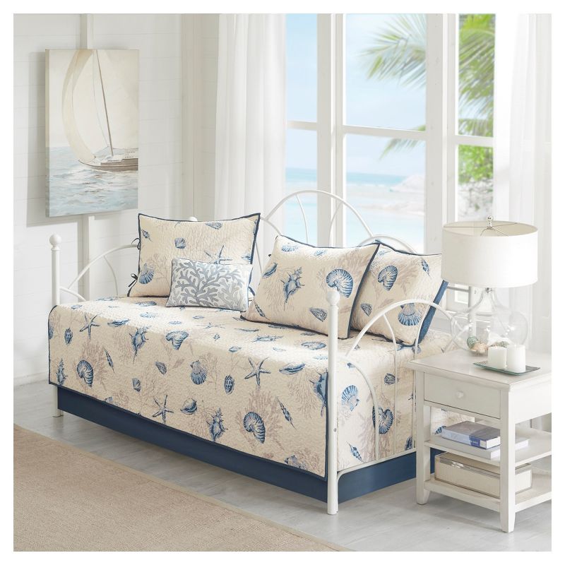 Blue Rockaway Daybed Cover Set (75x39&#34;) 6pc, 1 of 9